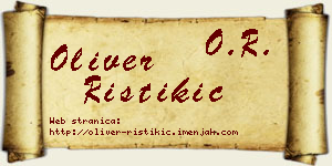 Oliver Ristikić vizit kartica